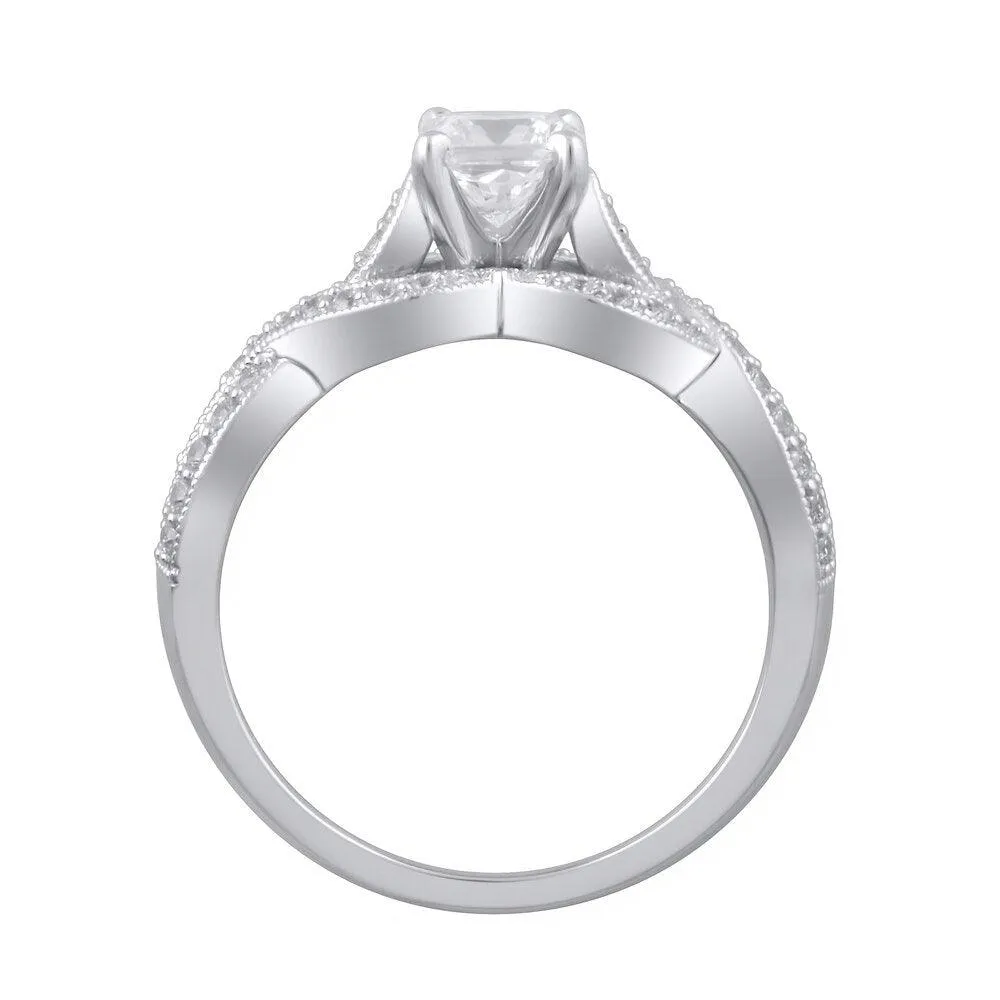 1 Cttw Princess-Cut Diamond Twist Shank Vintage-Style Engagement Ring in 14K Yellow Gold (1 Ct, I-I2)