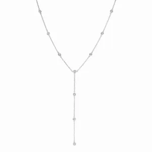 10 POINTER DIAMOND NECKLACE 14K GOLD (1 CTW)