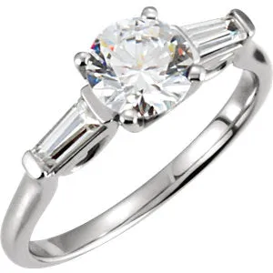 10K White 3/4 CTW Diamond Sculptural-Inspired Engagement Ring