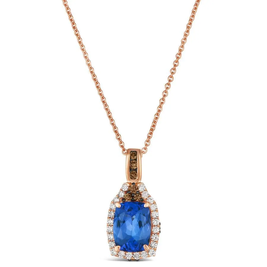 14K 0.24ct-Diamond 1.25ct/Tanzanite Fashion Necklaces