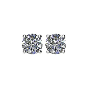 14K 4-Prong Basket-Style Diamond Stud Earrings