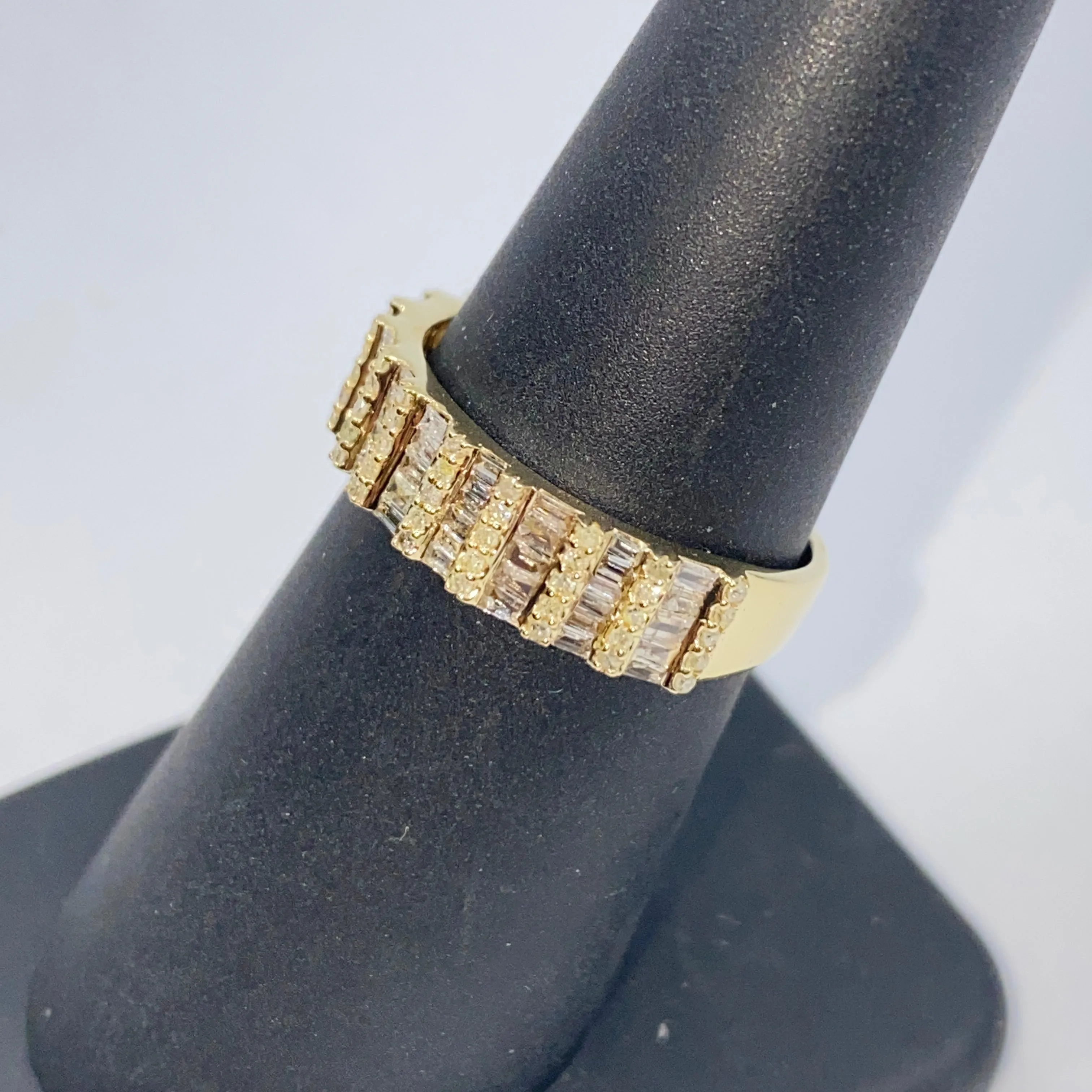 14K 5.5MM Diamond Baguette Ring Band
