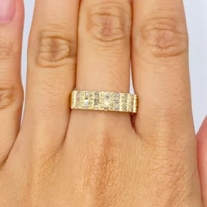14K 5.5MM Diamond Baguette Ring Band