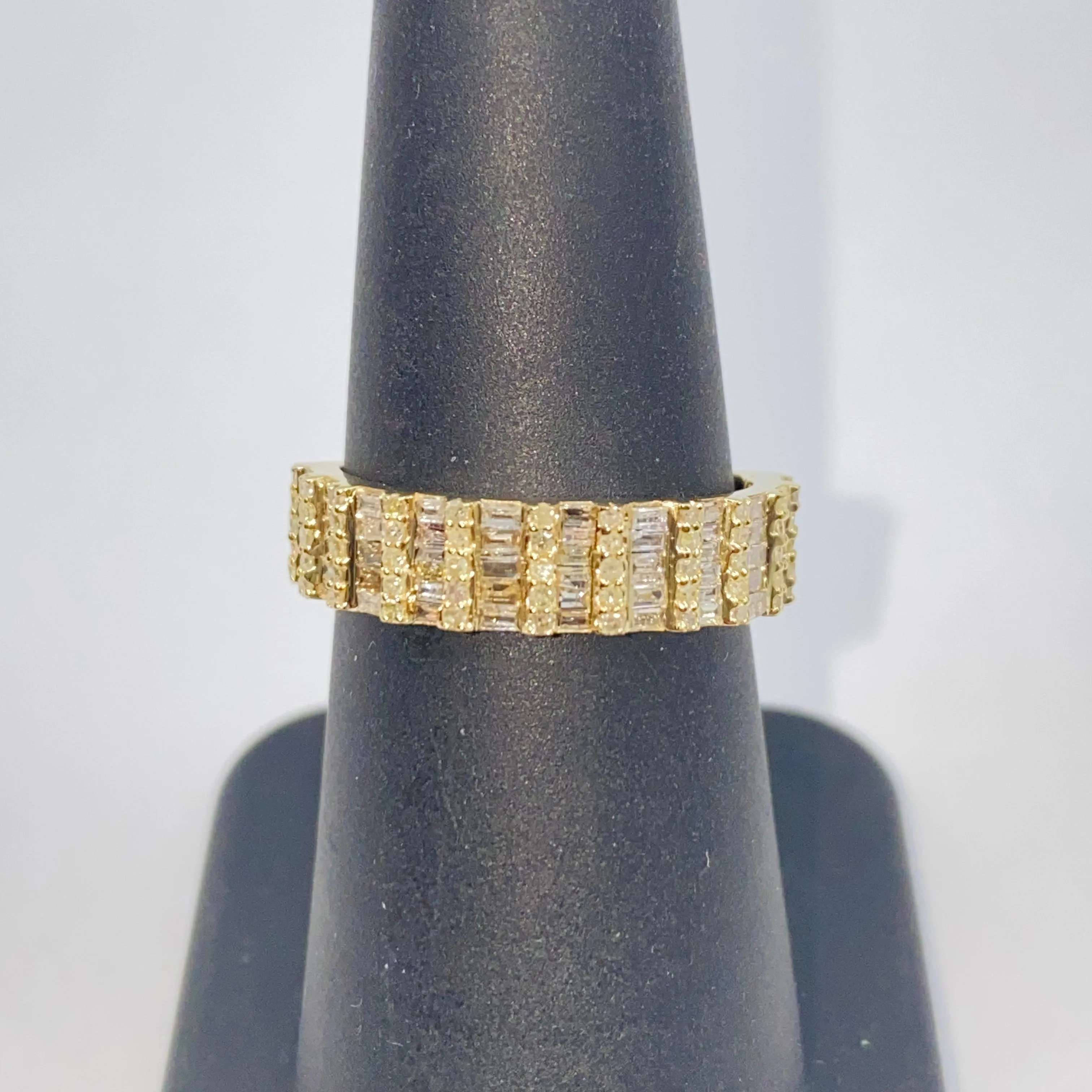 14K 5.5MM Diamond Baguette Ring Band