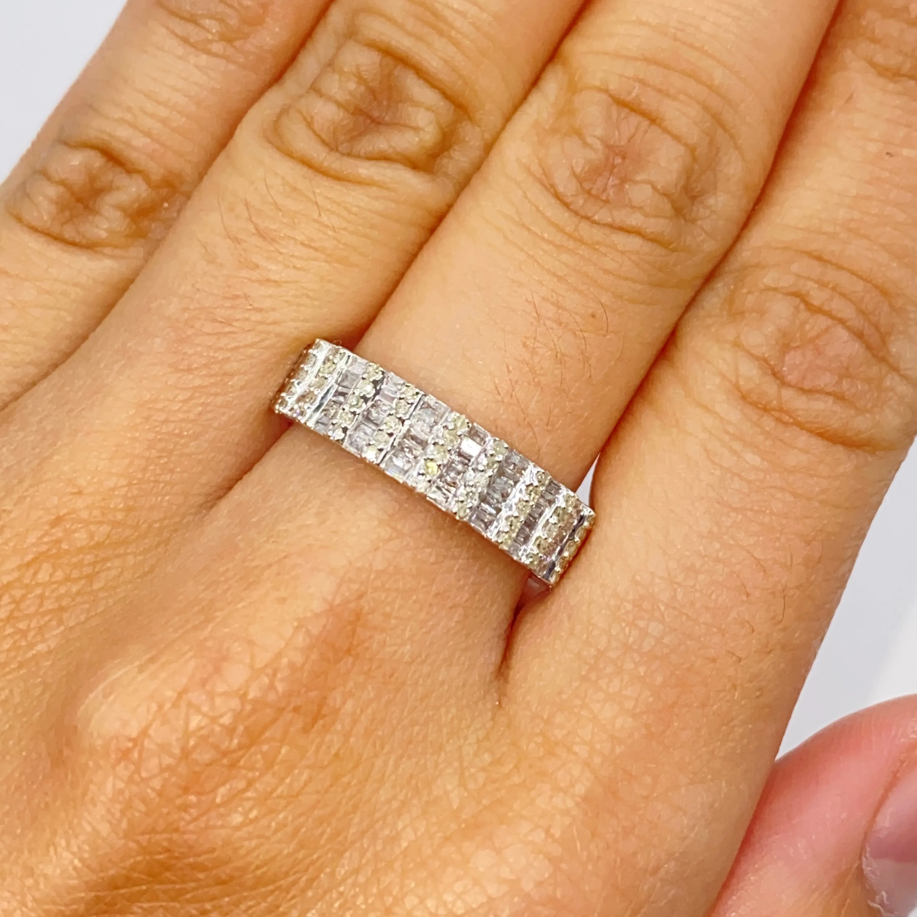 14K 5.5MM Diamond Baguette Ring Band