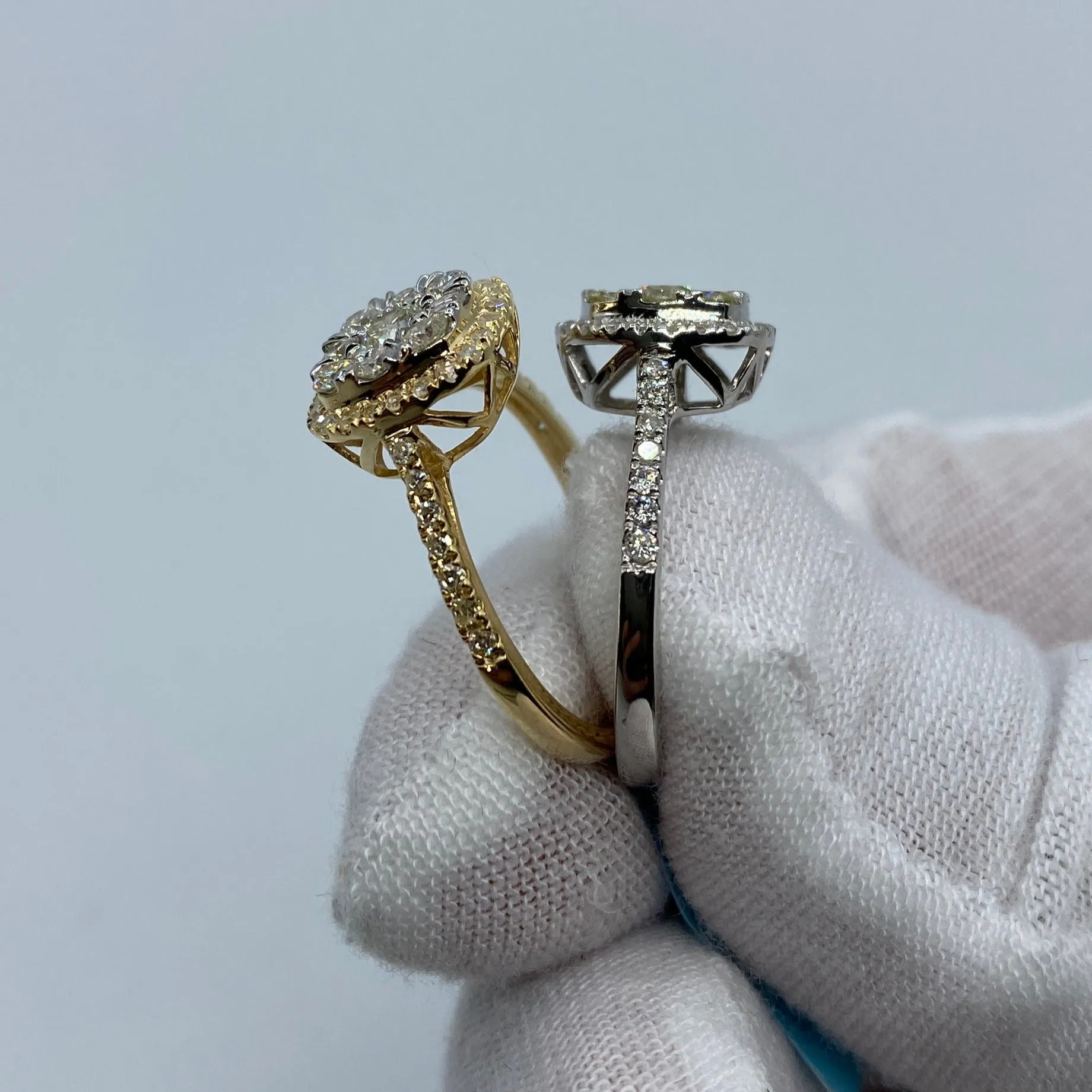 14K Cluster Diamond Engagement Ring