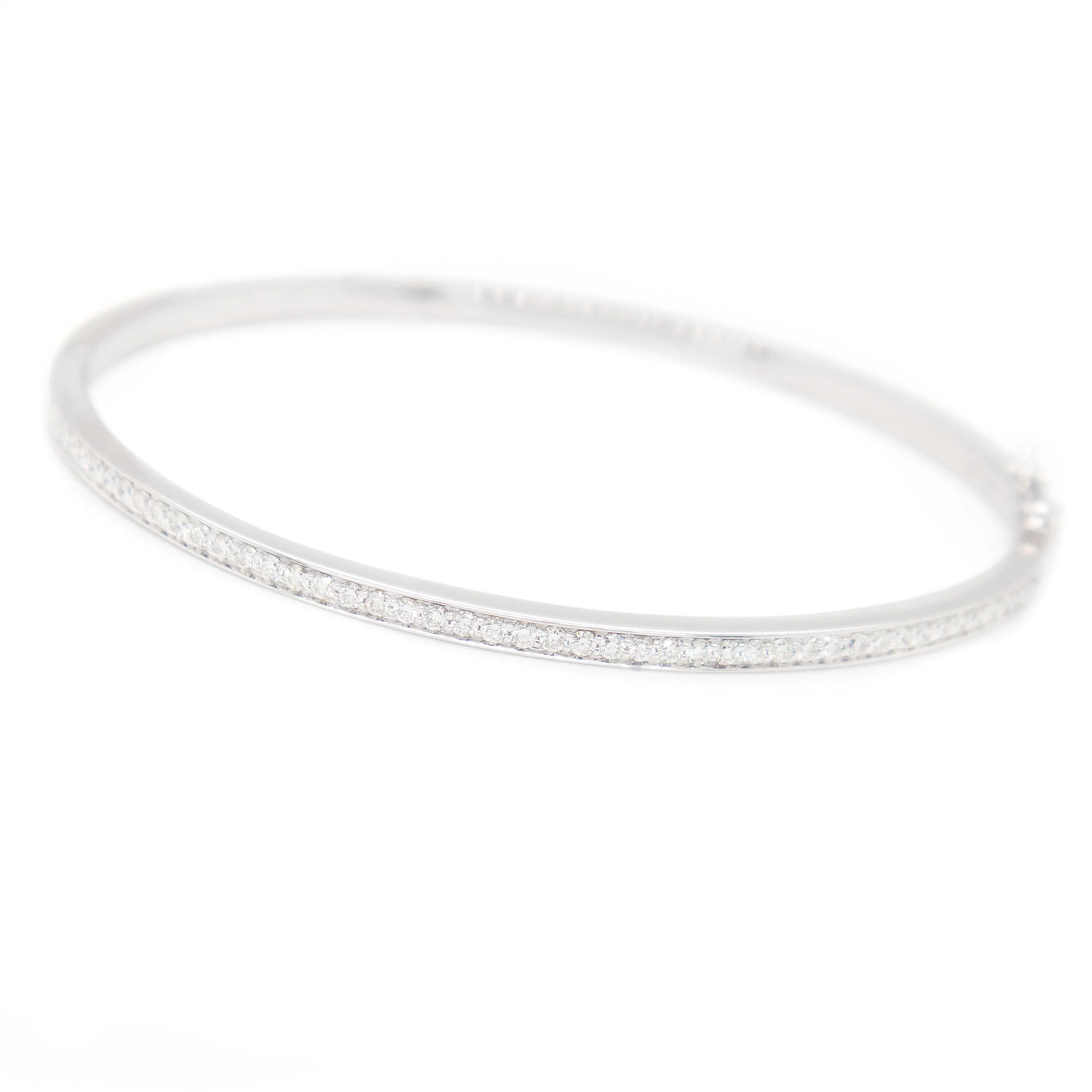 14k Gold Diamond Bangle