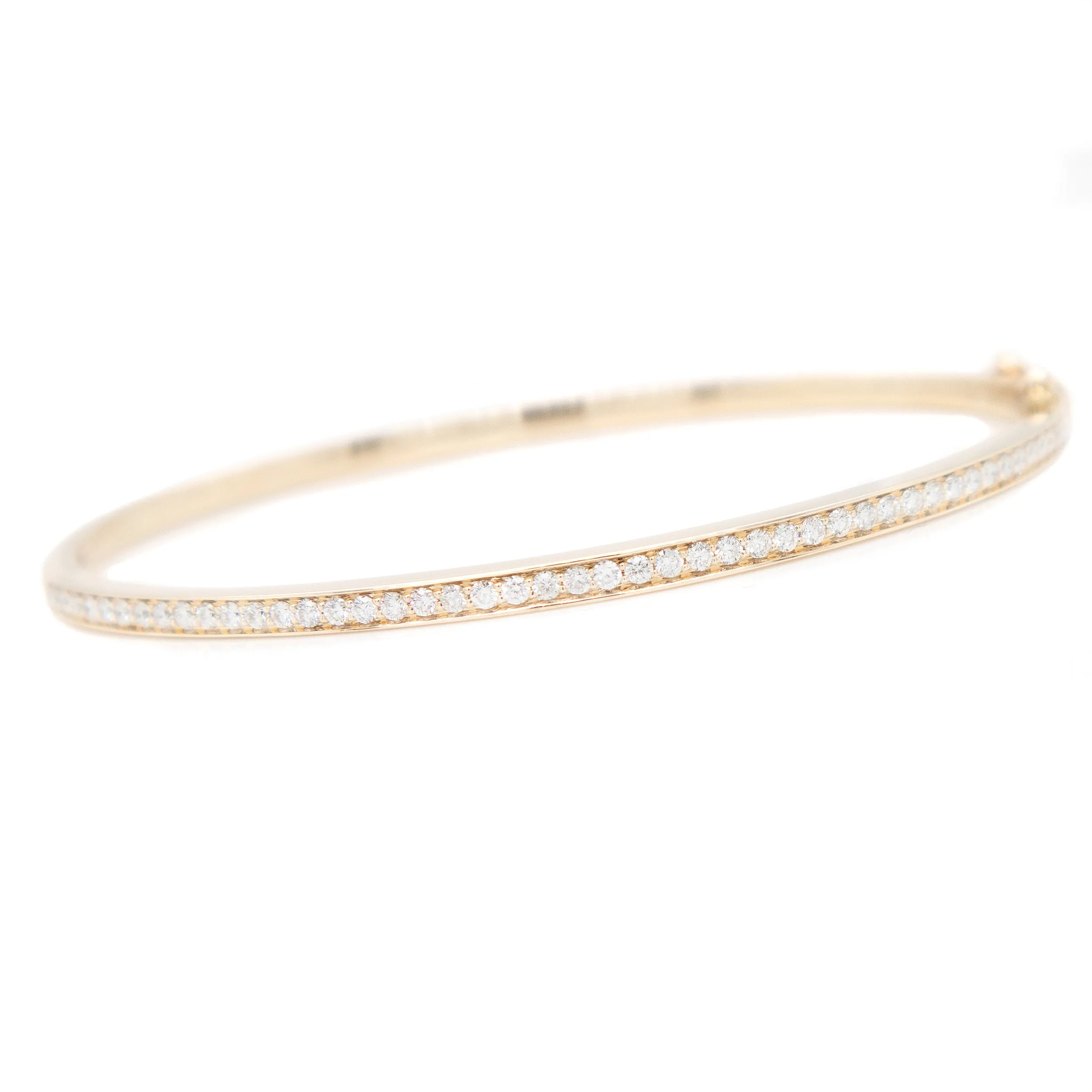 14k Gold Diamond Bangle