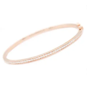 14k Gold Diamond Bangle