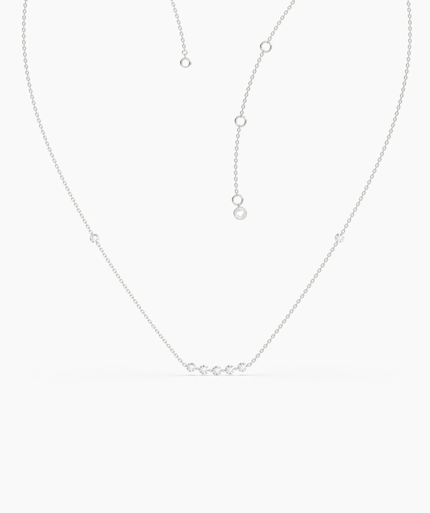 14K Gold Diamond Bar Necklace