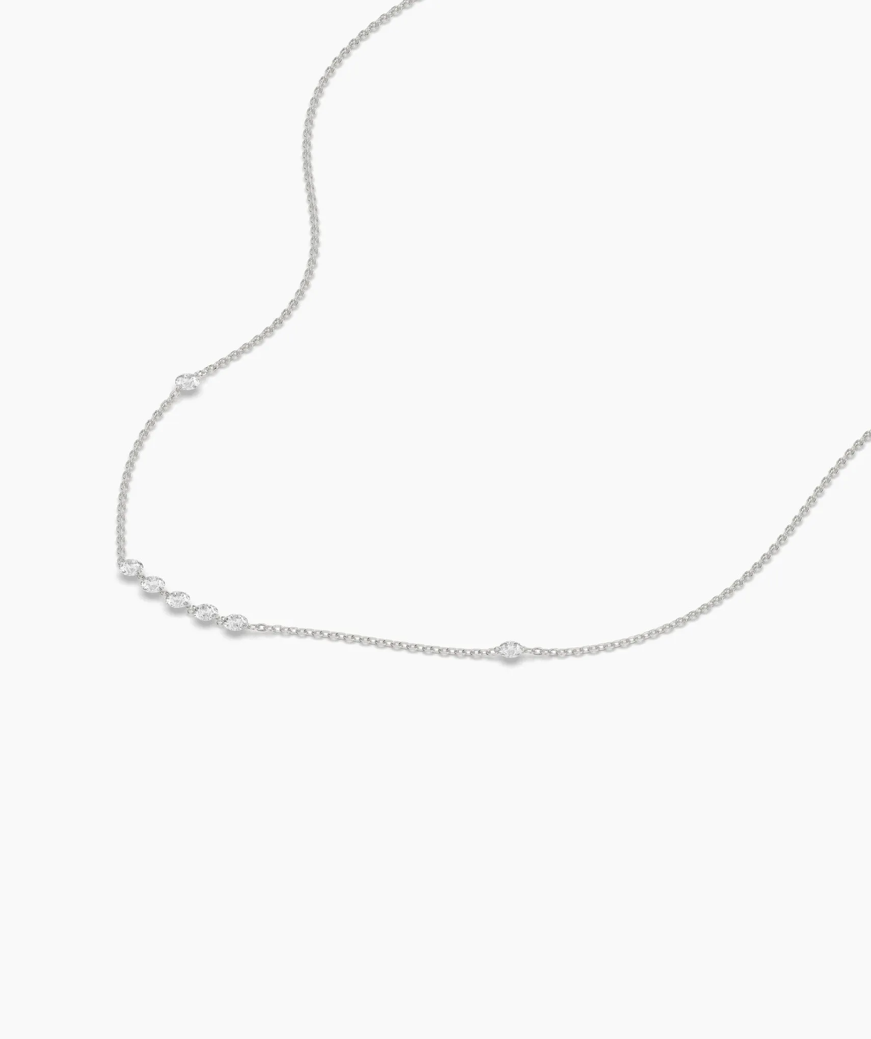 14K Gold Diamond Bar Necklace