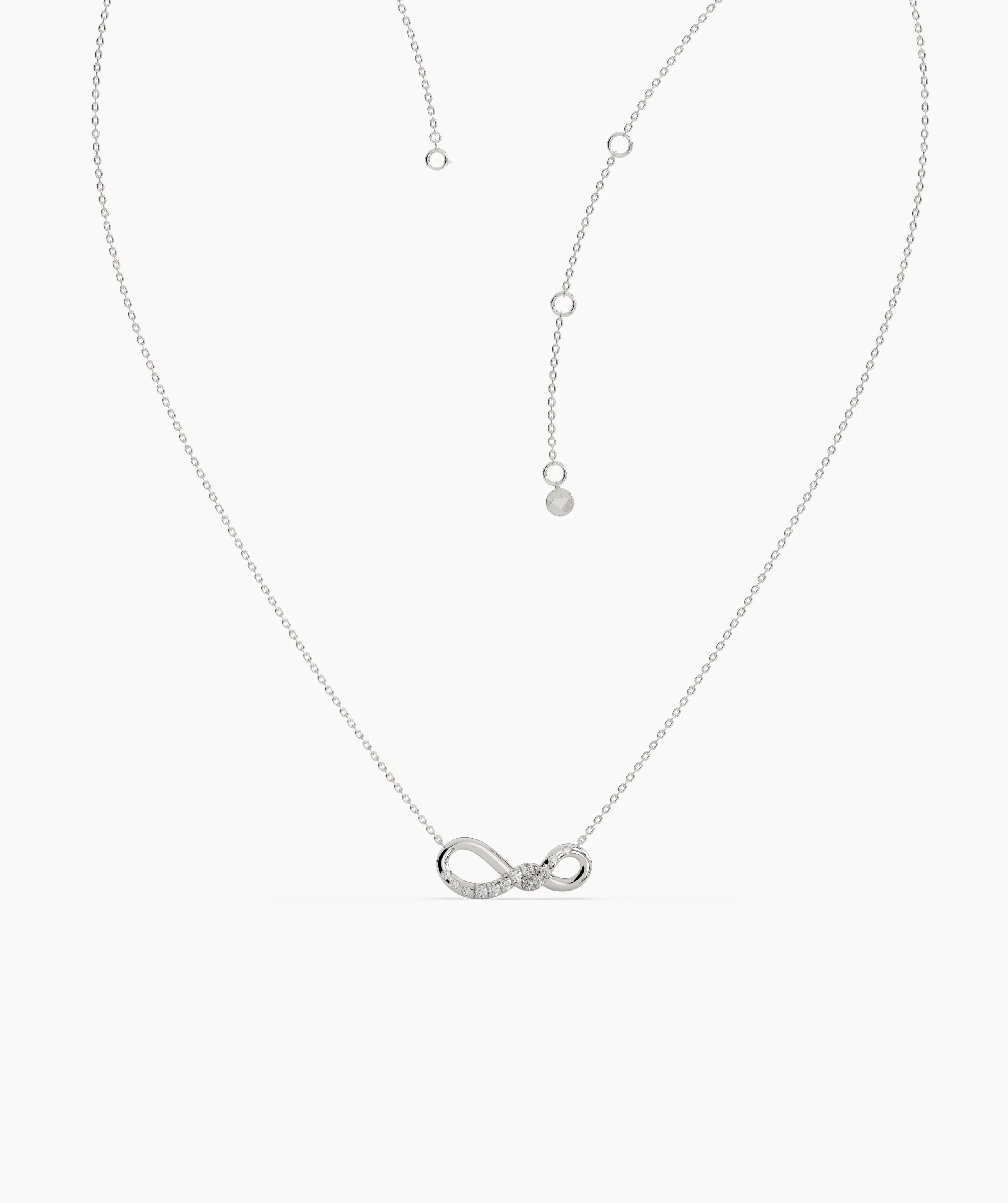 14K Gold Diamond Infinity Necklace
