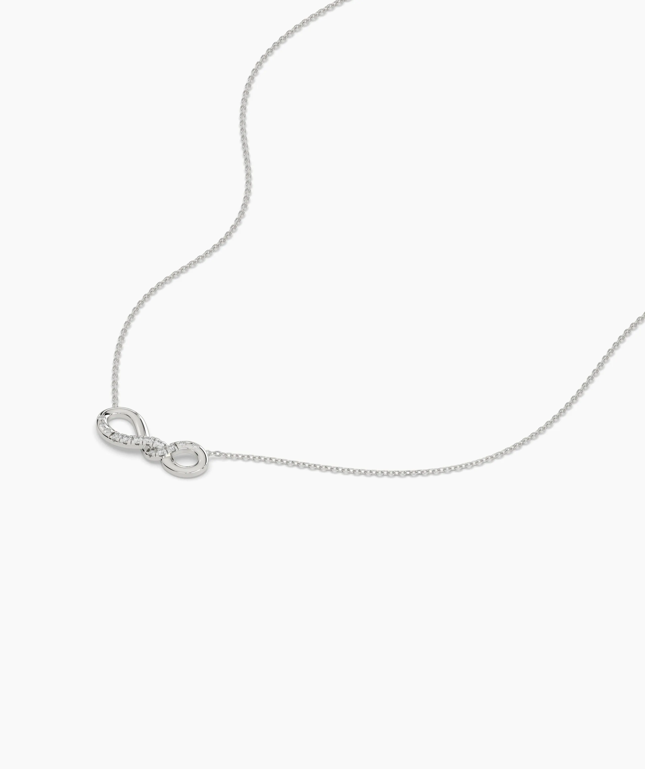 14K Gold Diamond Infinity Necklace