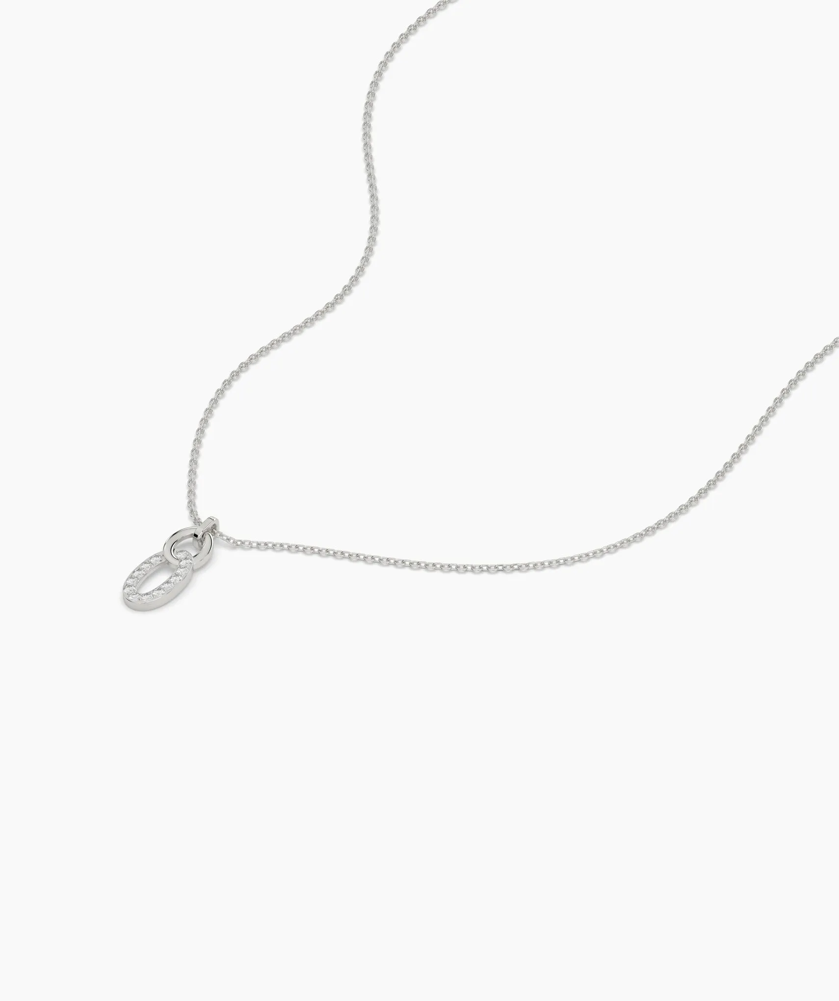 14k Gold Diamond Link Pendant