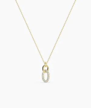 14k Gold Diamond Link Pendant