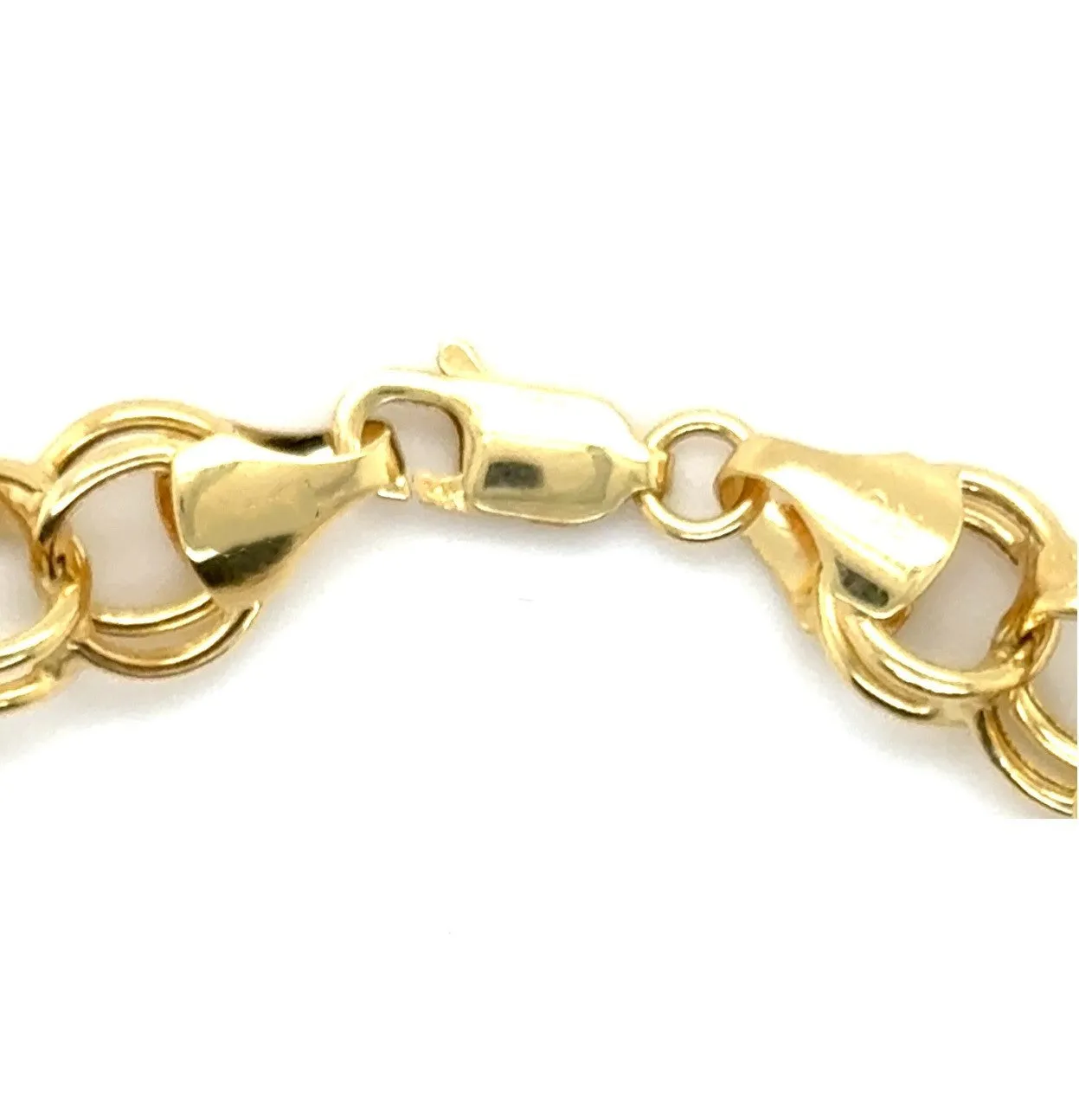 14K Gold Double Link Charm Bracelet
