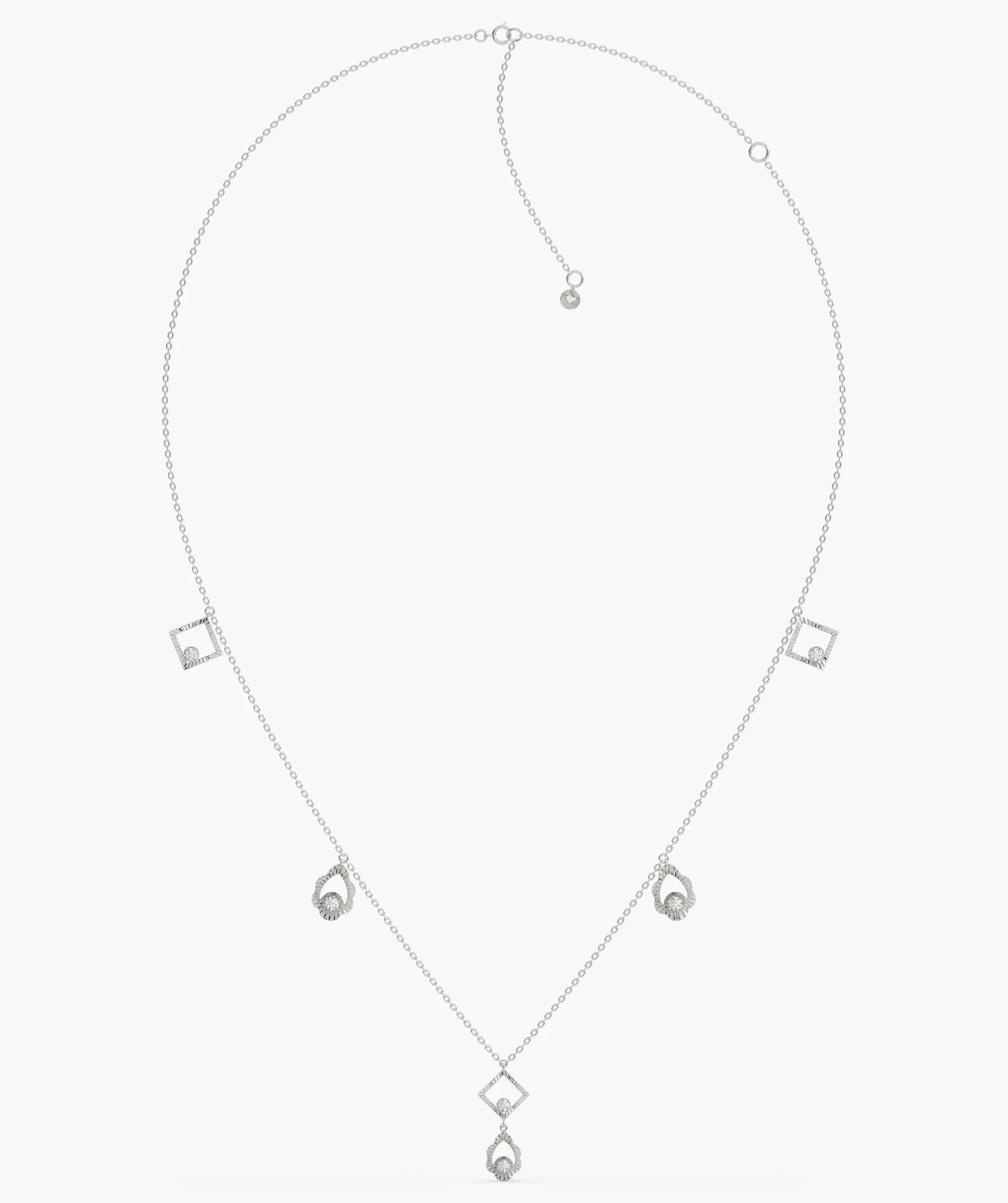 14K Gold Geometric Charm Necklace