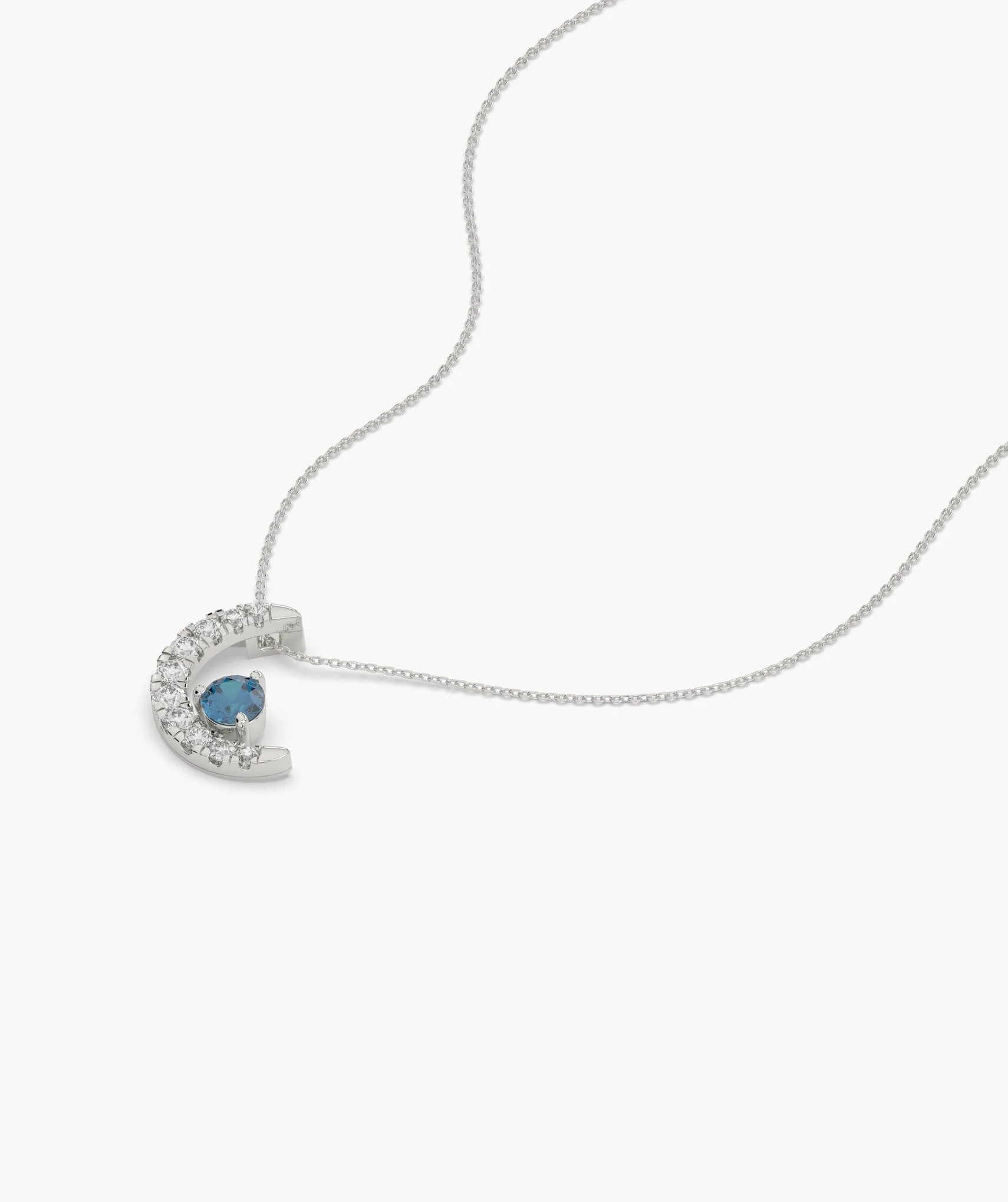 14K Gold Starry Moonlight Pendant