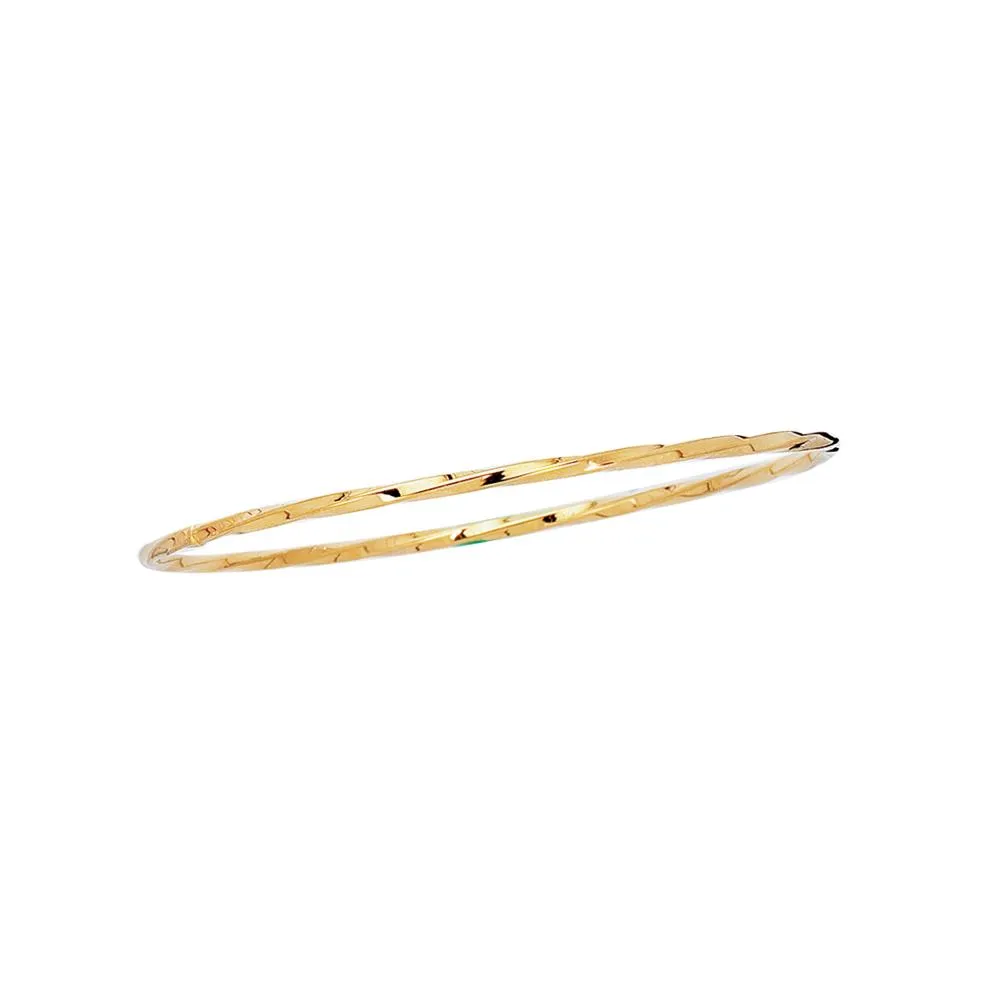 14K Gold Twist Bangle