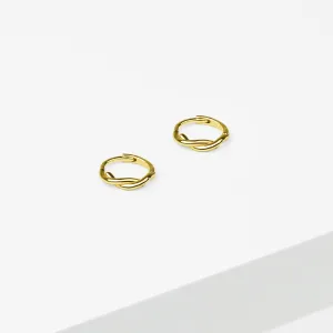 14k Solid Gold Twist Hoop Earring