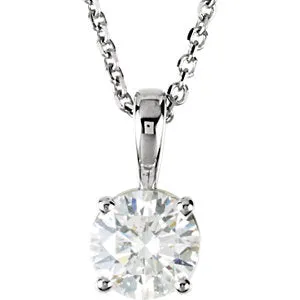 14K White 1/2 CTW Diamond 18" Necklace