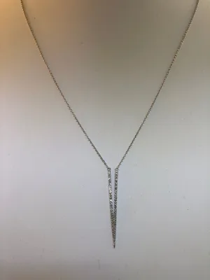 14K White Gold Diamond Necklace