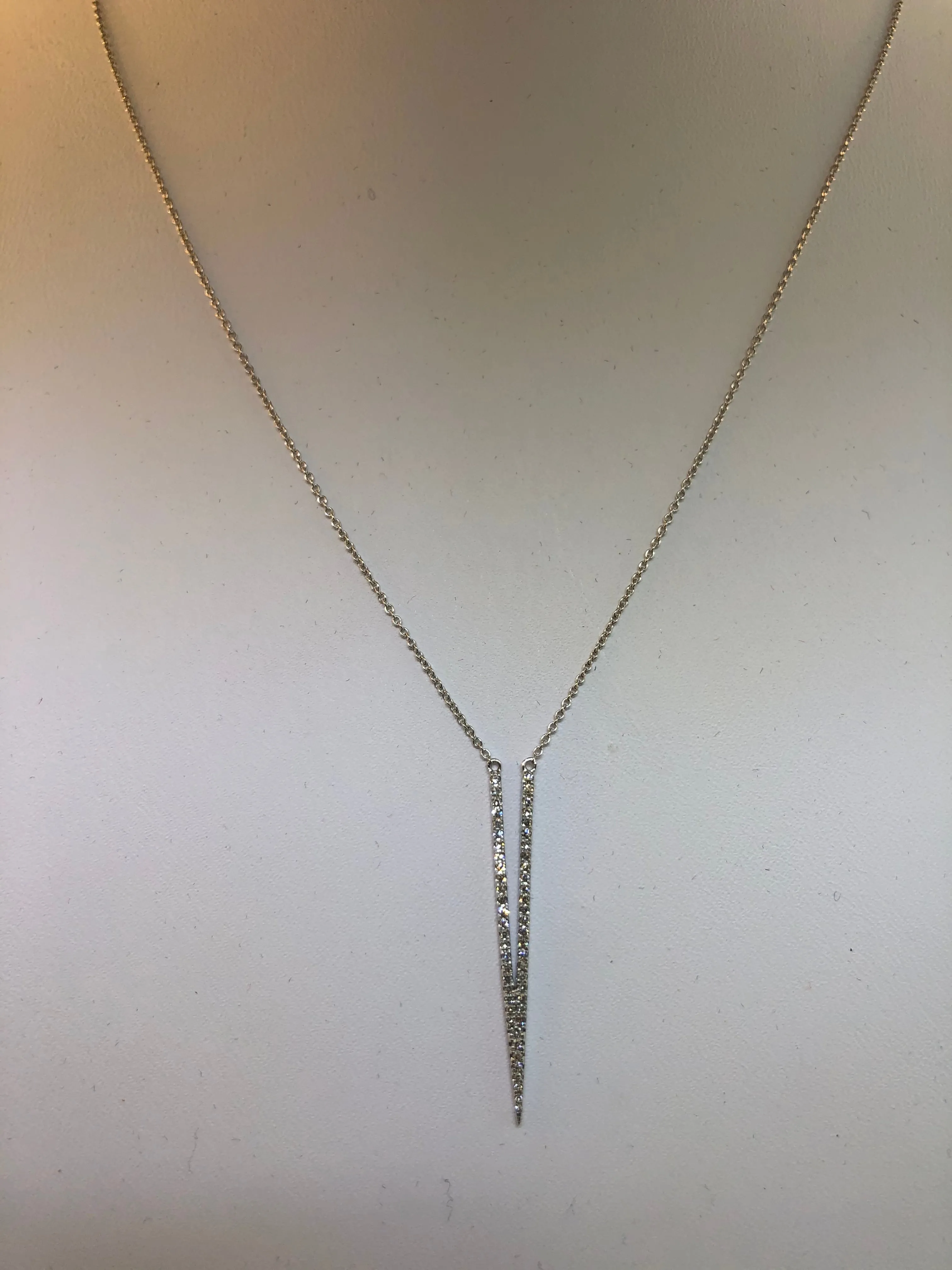 14K White Gold Diamond Necklace