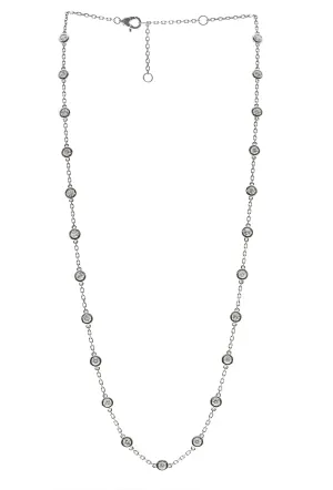 14k White Gold Diamonds by the Inch Necklace, 3.13ctw