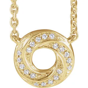 14K Yellow .06 CTW Diamond Geometric 18" Necklace