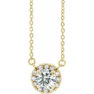 14K Yellow 3/4 CTW Natural Diamond 16" Necklace