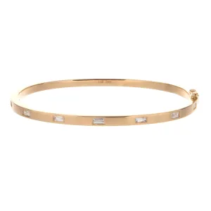 14k Yellow Gold Diamond Bangle