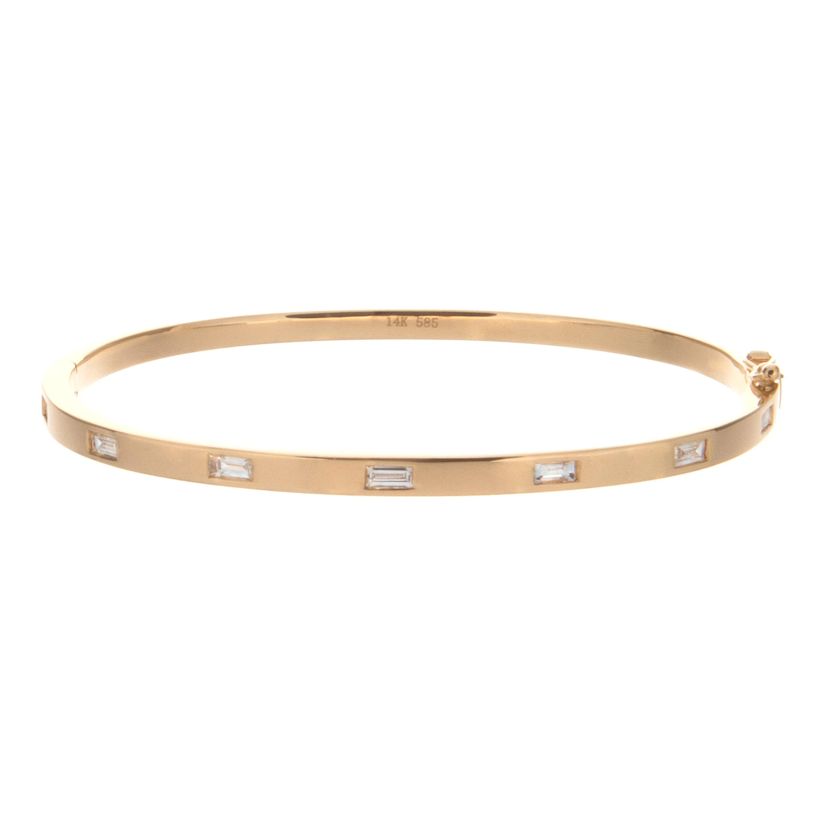 14k Yellow Gold Diamond Bangle