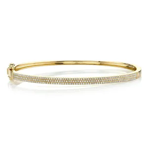 14k Yellow Gold Diamond Bangle