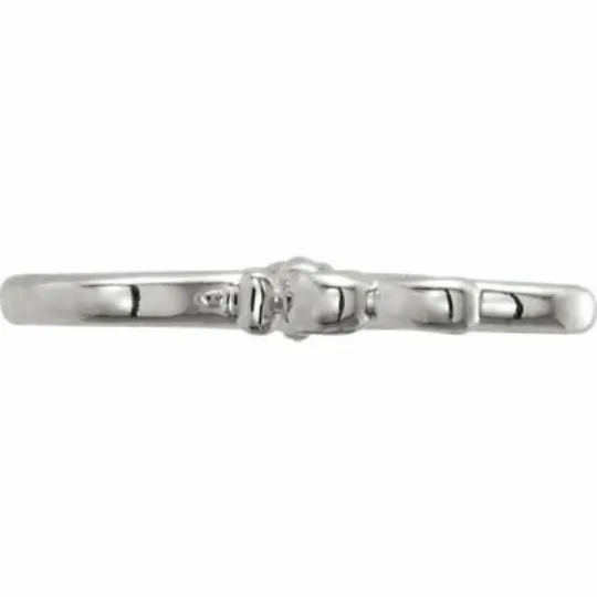 14KT White Gold Stylized S-Hook Extender Clasp