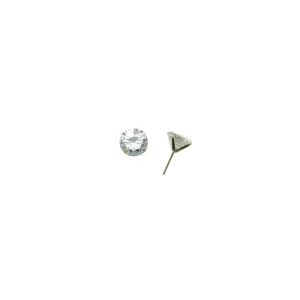 14kt Yellow Gold 2.65 ct Cubic Zirconia  Round Earrings