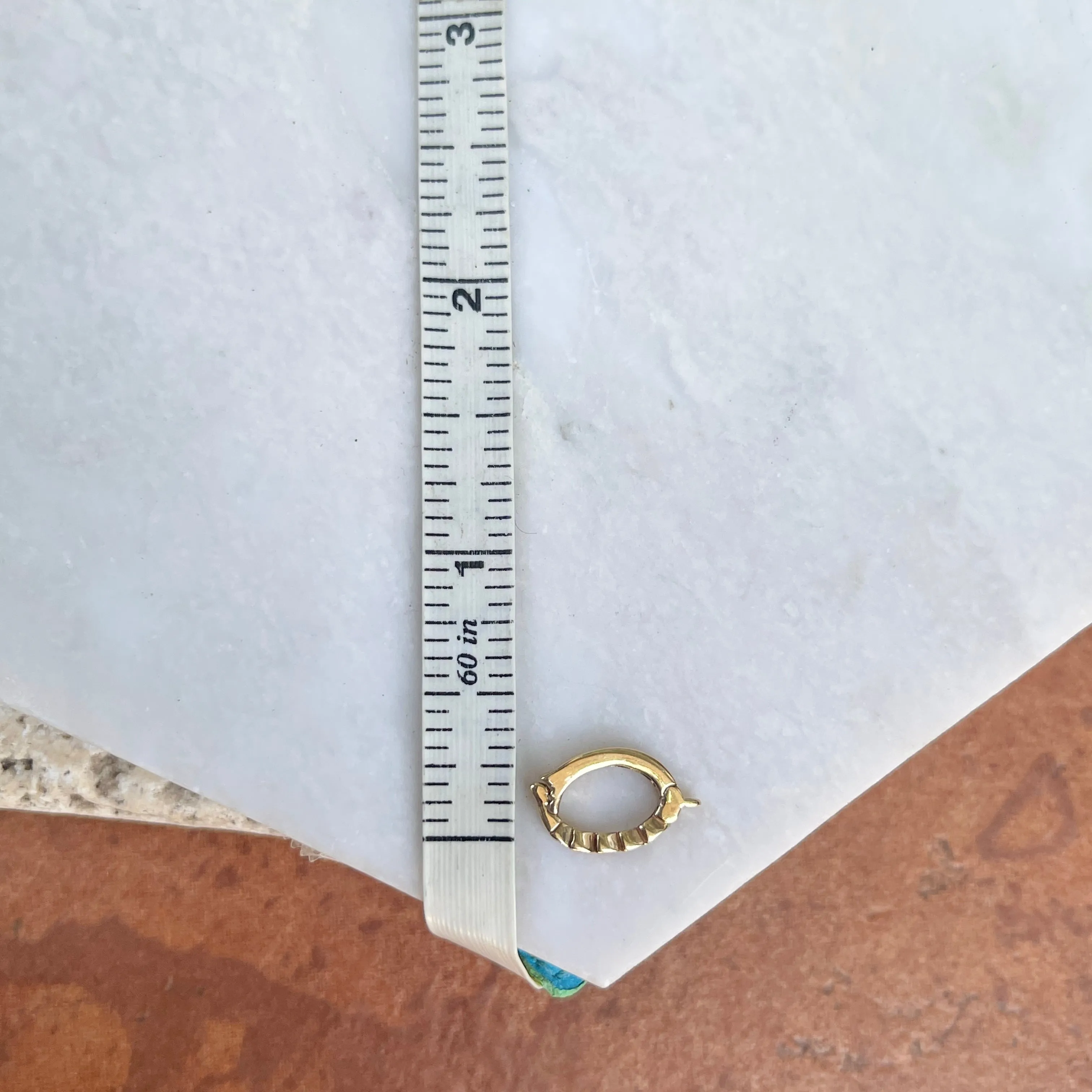 14KT Yellow Gold Diamond Pendant Enhancer Clasp 6mm