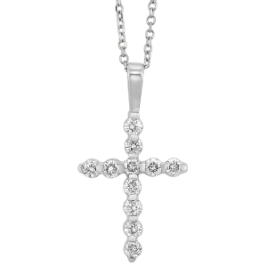 14KTW Diamond Cross Fashion Pendant 3/4Ct
