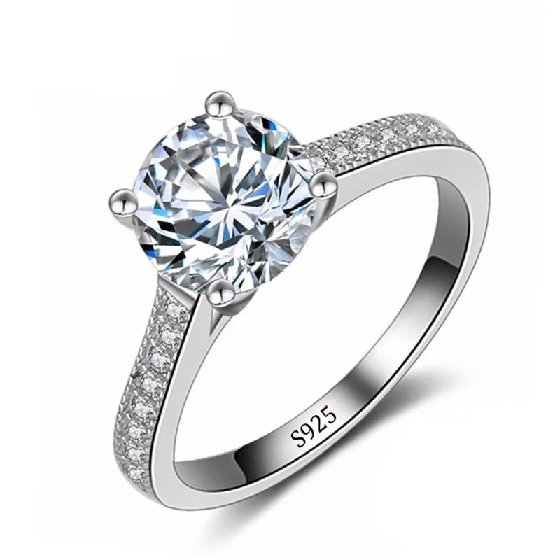 1.5ct Diamond Ring 18K White Gold Wedding Bride Women Jewelry