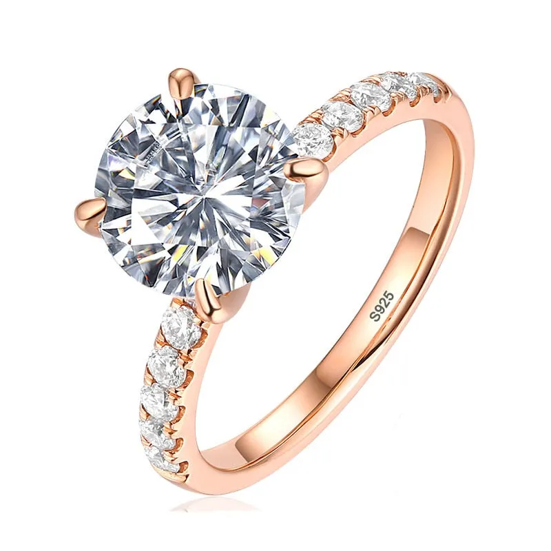 1.5ct Diamond Ring 18K White Gold Wedding Bride Women Jewelry