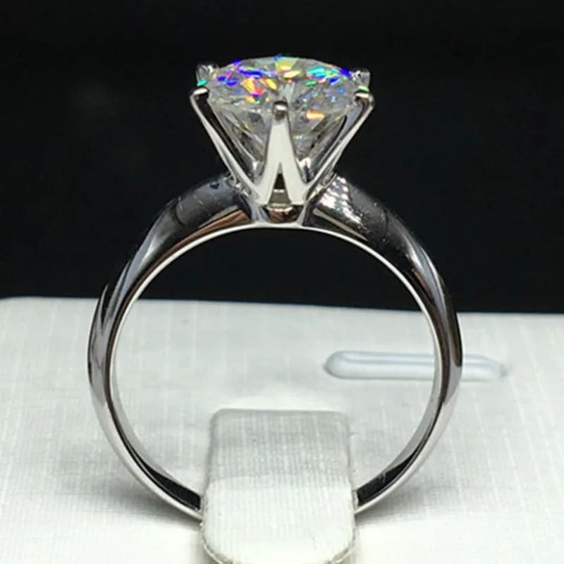 1.5ct Diamond Ring 18K White Gold Wedding Bride Women Jewelry