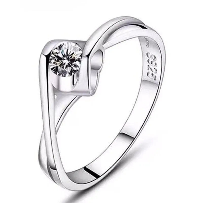 1.5ct Diamond Ring 18K White Gold Wedding Bride Women Jewelry