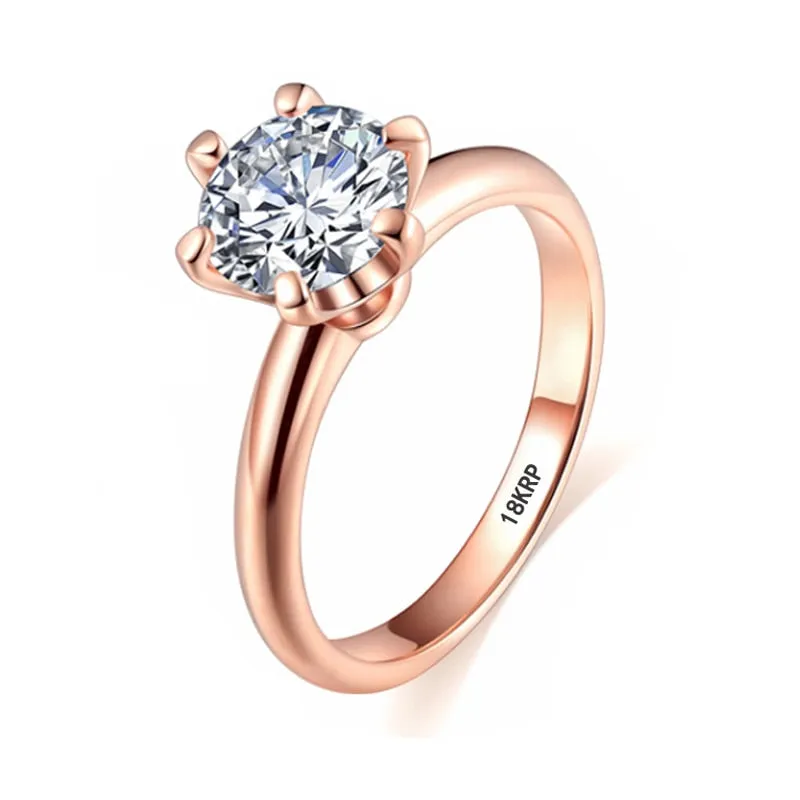 1.5ct Diamond Ring 18K White Gold Wedding Bride Women Jewelry