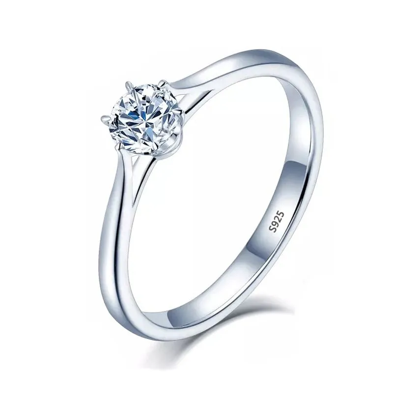 1.5ct Diamond Ring 18K White Gold Wedding Bride Women Jewelry