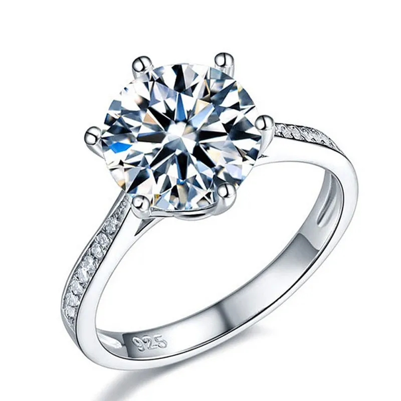 1.5ct Diamond Ring 18K White Gold Wedding Bride Women Jewelry