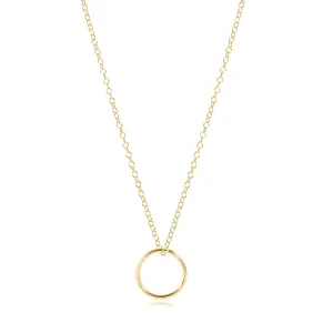 16" necklace gold - halo gold charm
