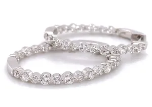 1.71ctw Inside-out Diamond Hoop Earrings
