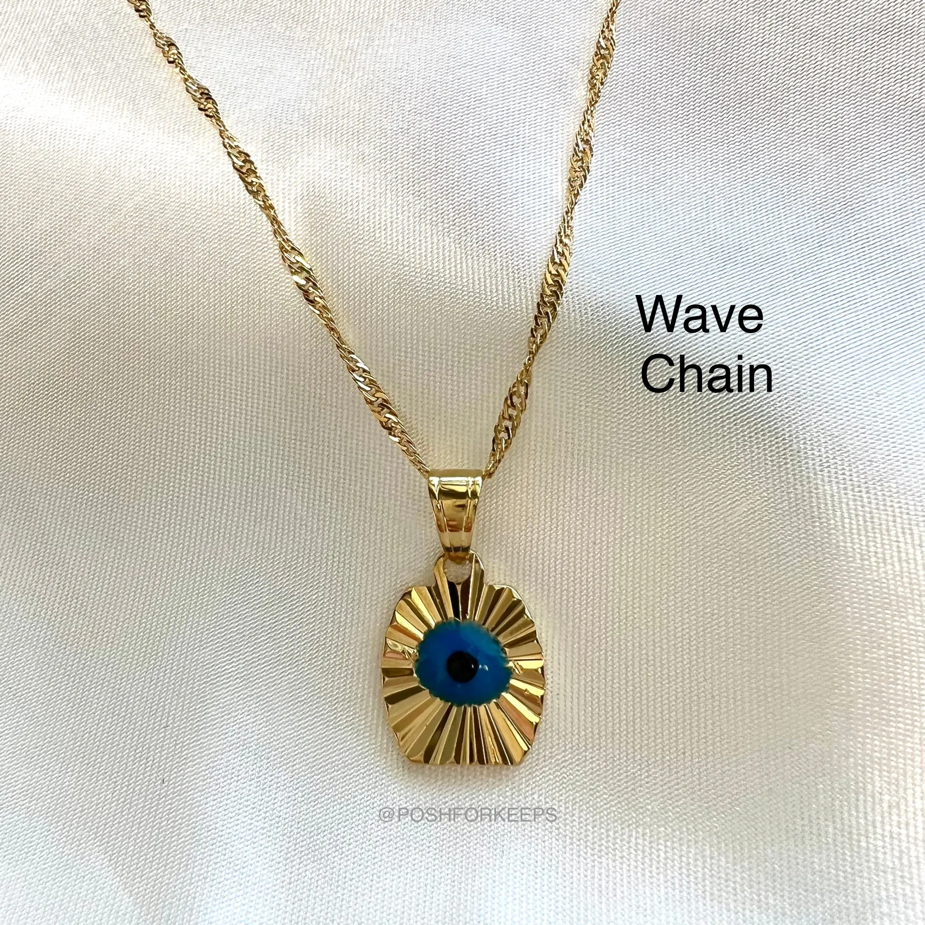 18K GOLD EVIL EYE NECKLACE