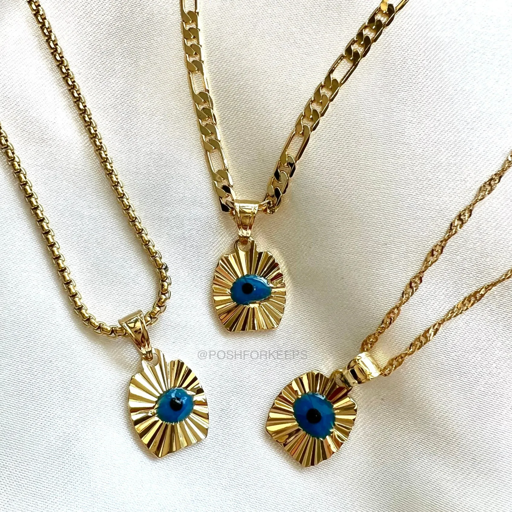 18K GOLD EVIL EYE NECKLACE