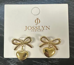 18K STAINLESS STEEL TARNISH FREE HEART EARRINGS