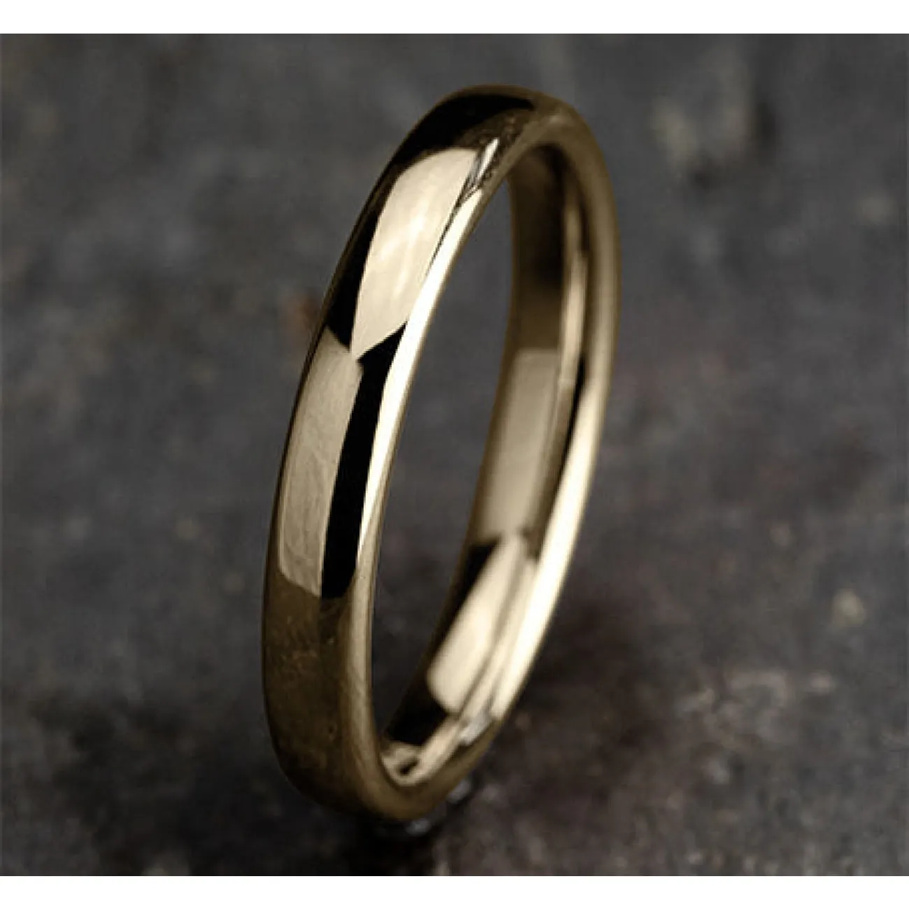 18K Yellow Gold Regular Dome Comfort Fit 3.0 Wedding Band Ring